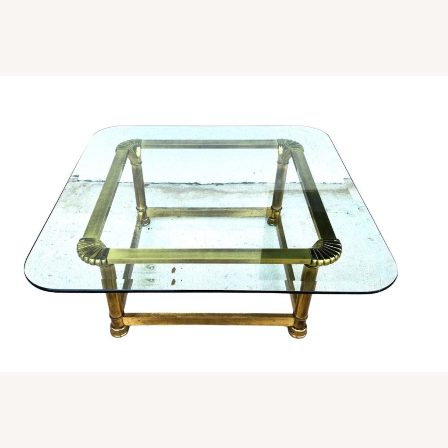 Vintage/Antique Gold Brass Side Table - image-7
