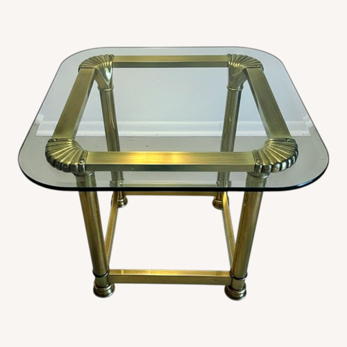 Used Vintage/Antique Gold Brass Side Table for sale on AptDeco