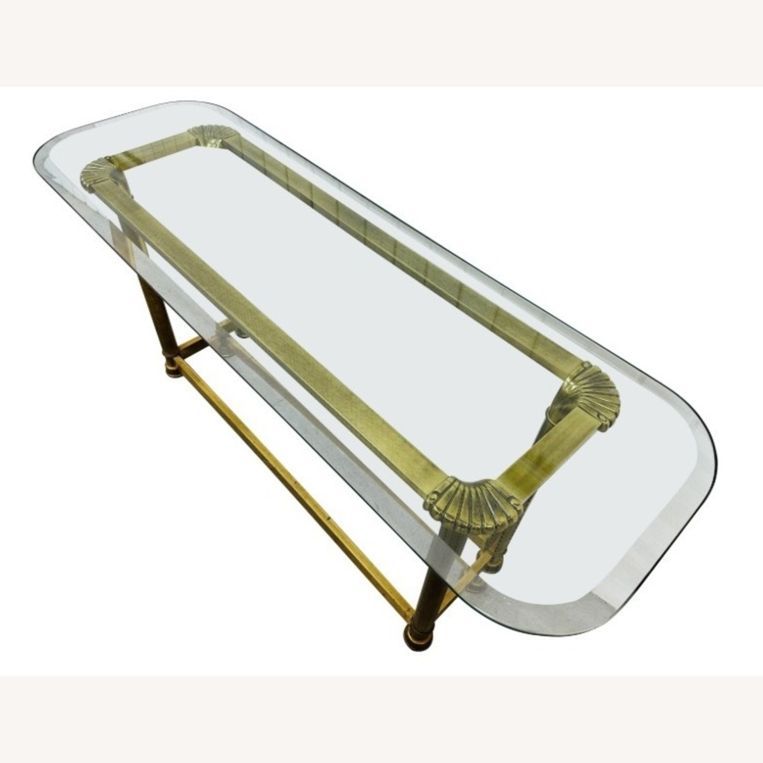 Vintage/Antique Finds Green Brass Coffee Table - image-7