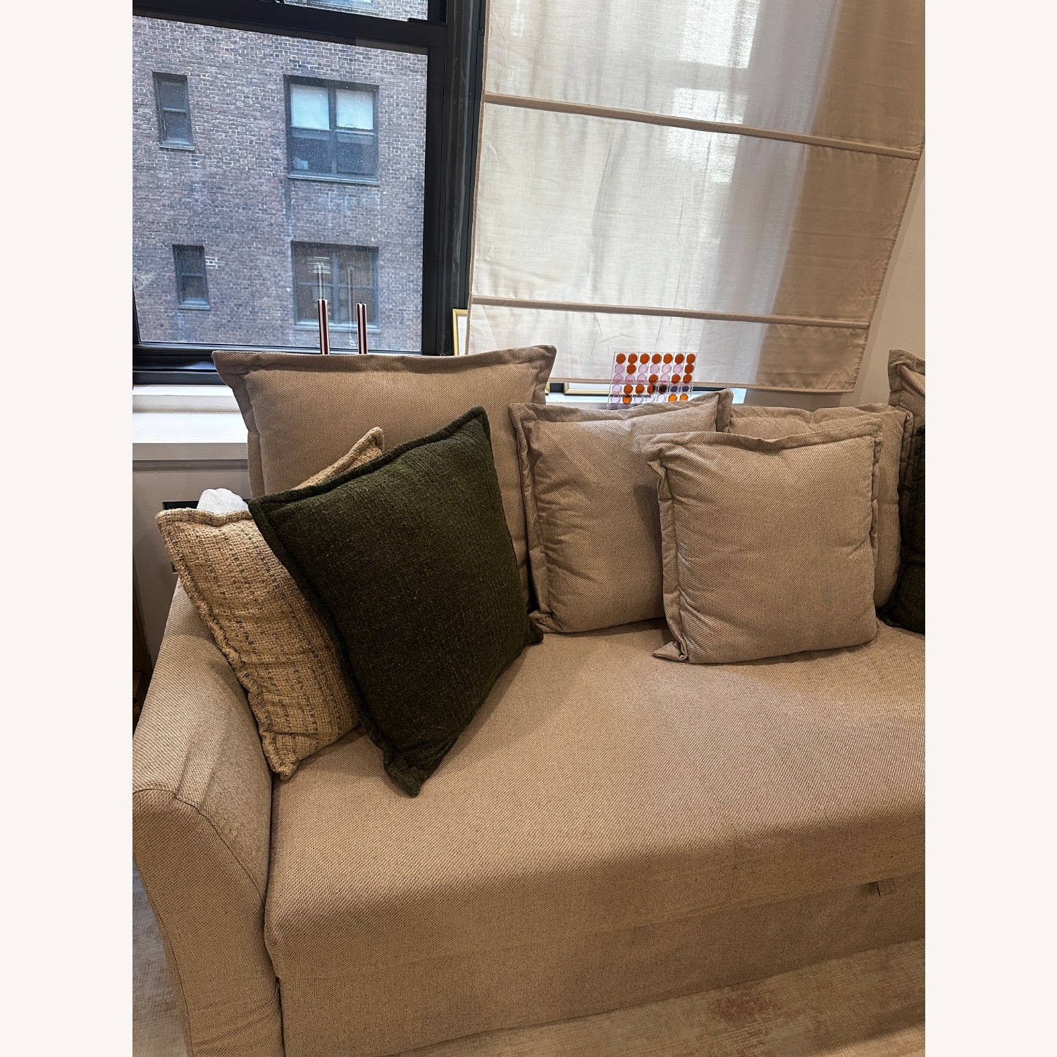 IKEA HOLMSUND Light Gray Sleeper Sofa - image-7