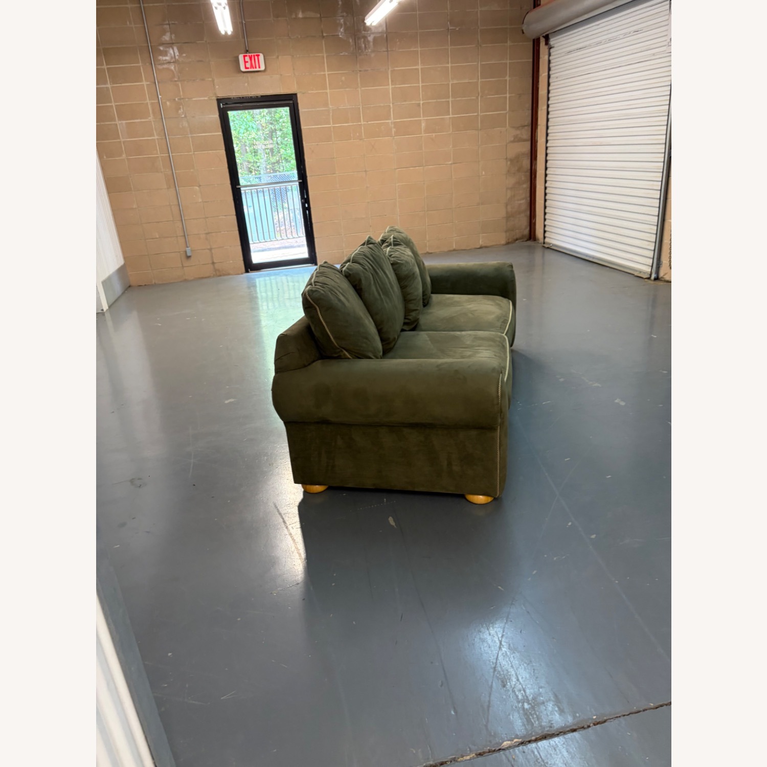 Green Fabric 3+ Seater Sofa - image-4
