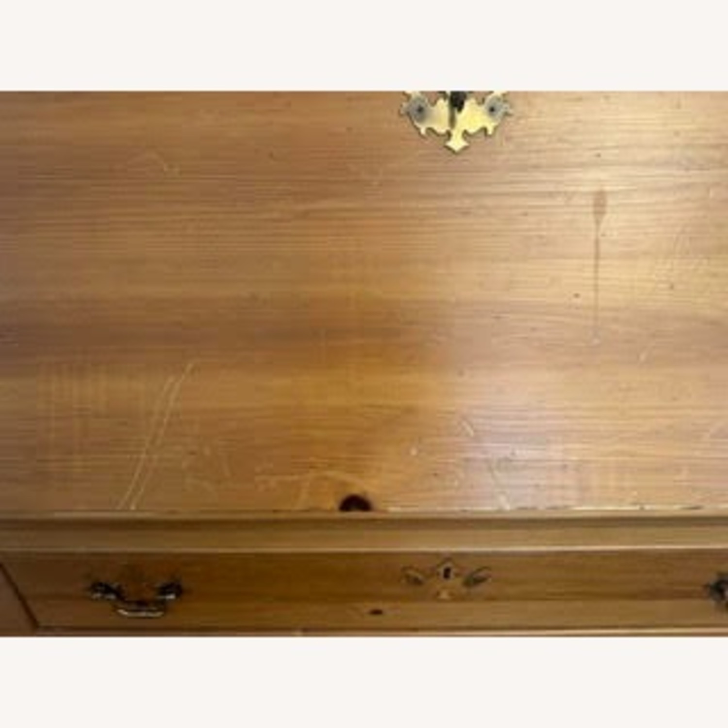 Natural Wood Secretary Desk - image-8