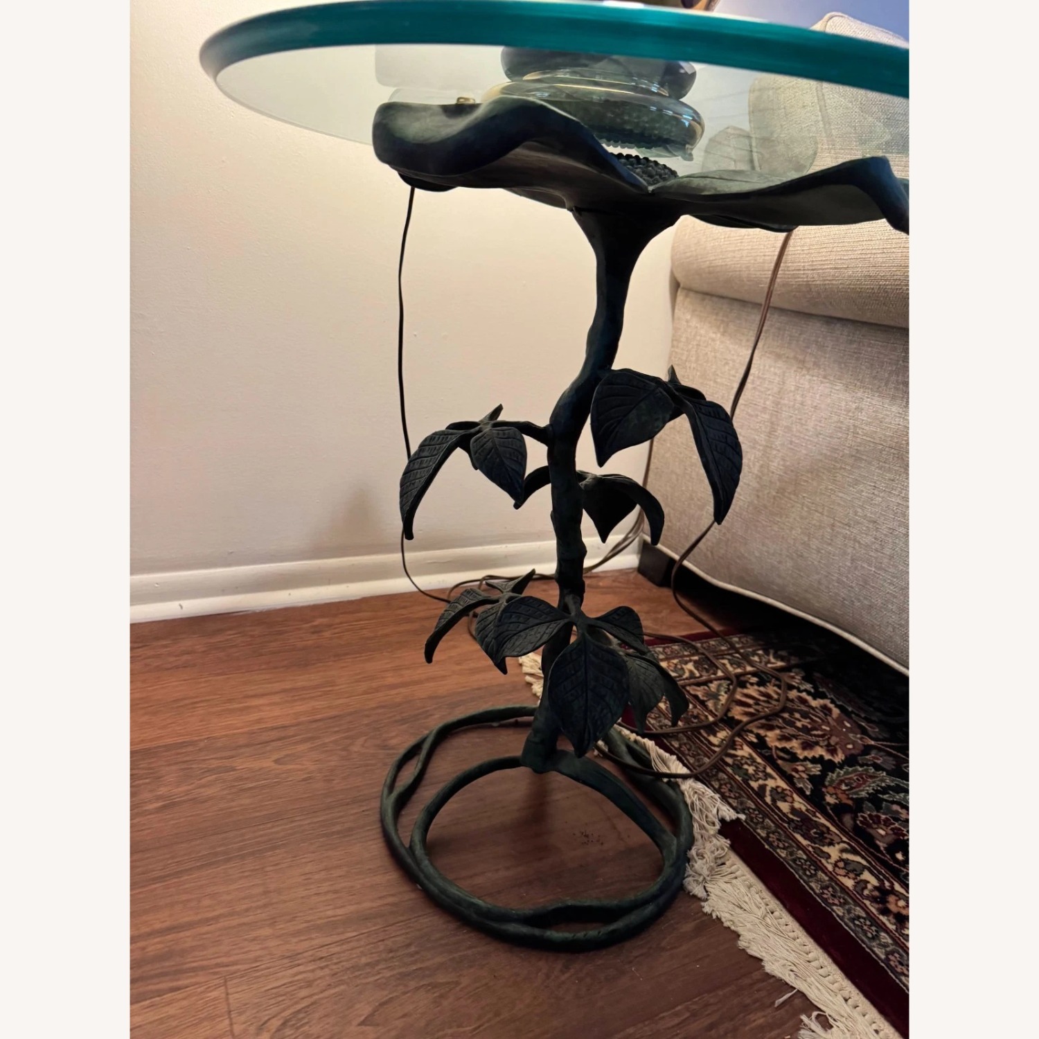 Green Metal Side Table - image-1