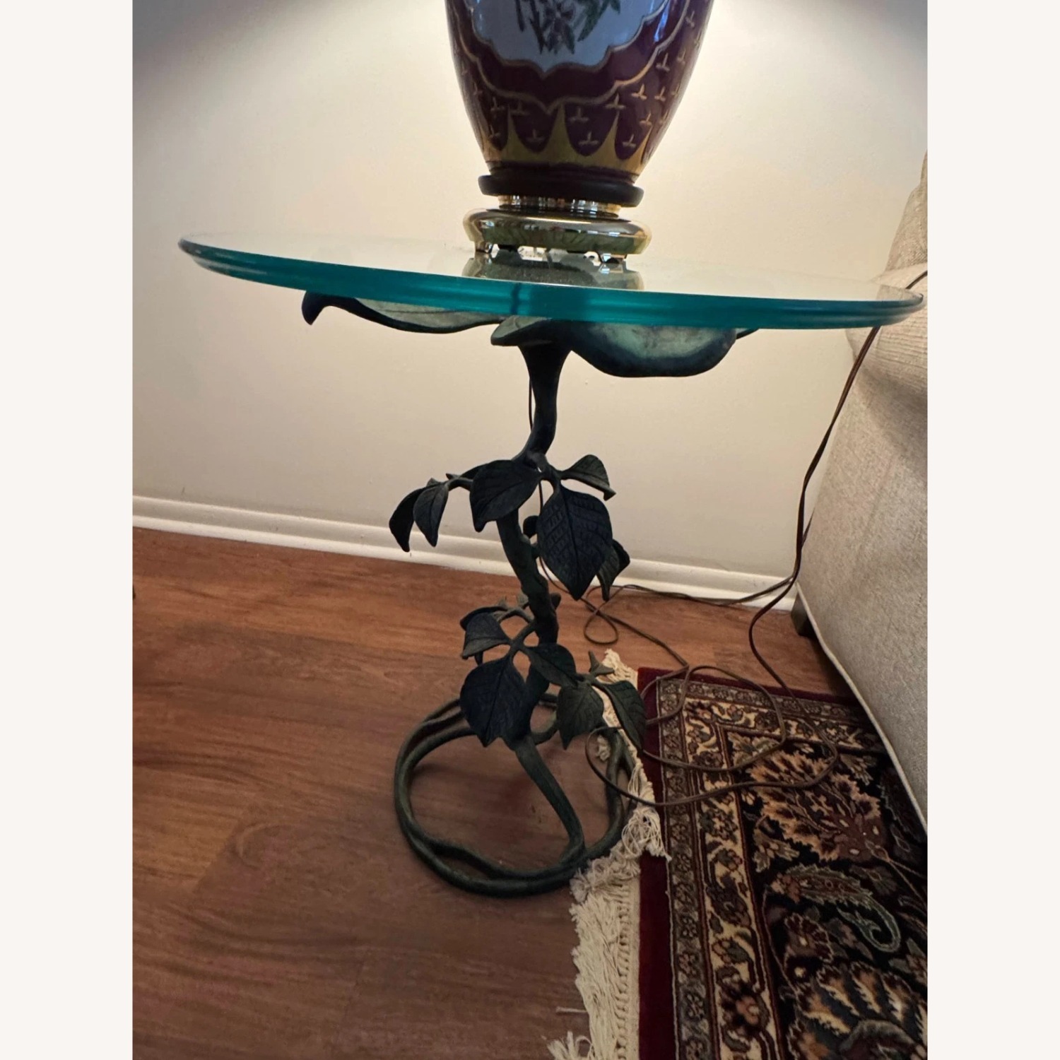 Green Metal Side Table - image-8
