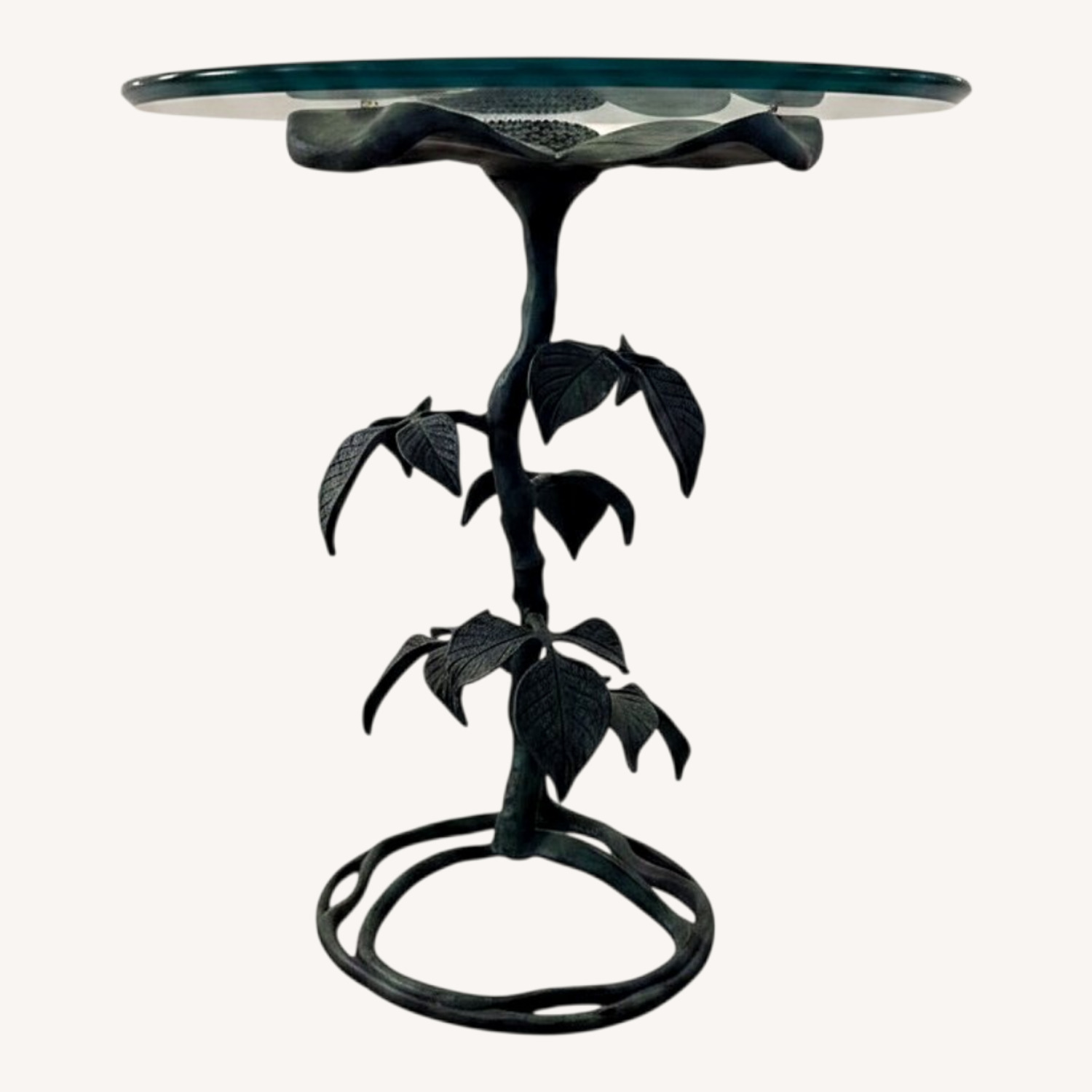 Green Metal Side Table - image-0