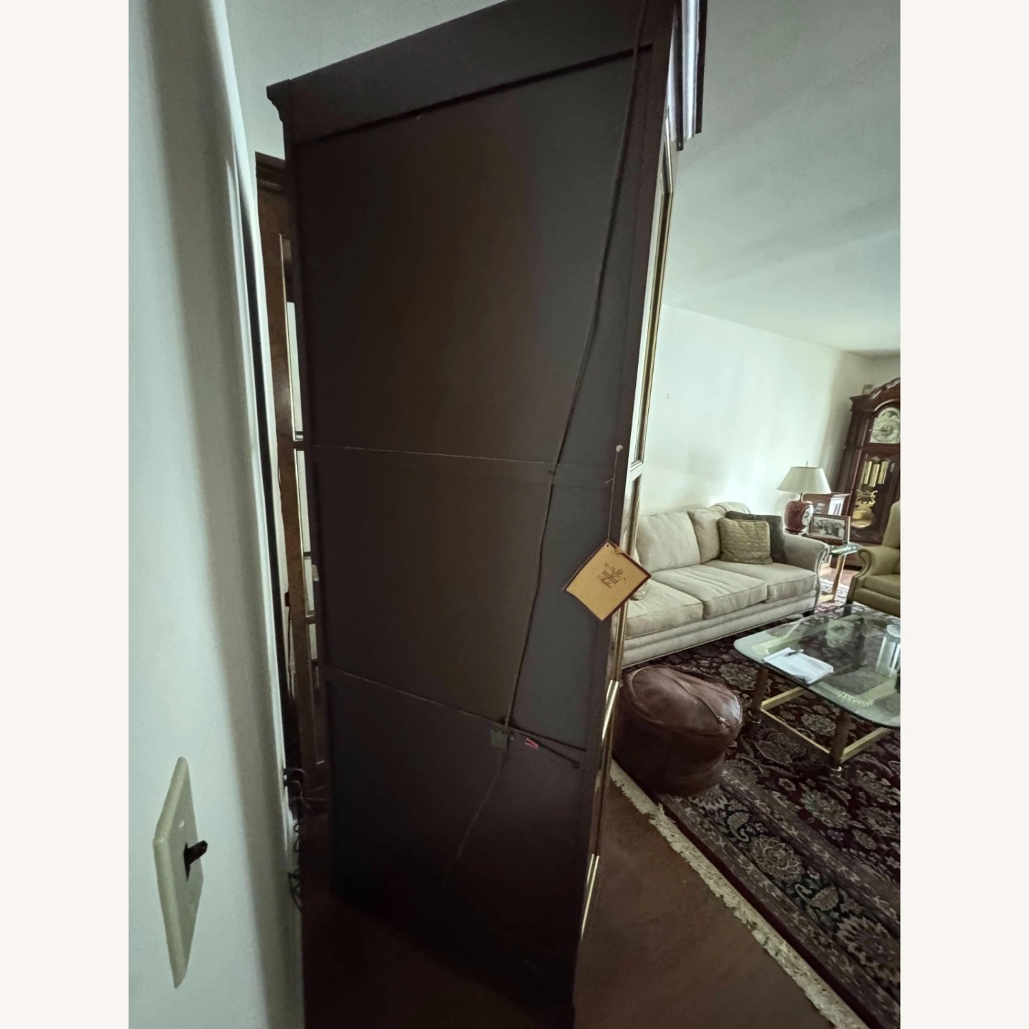 Dark Brown Wood Bookcase - image-5