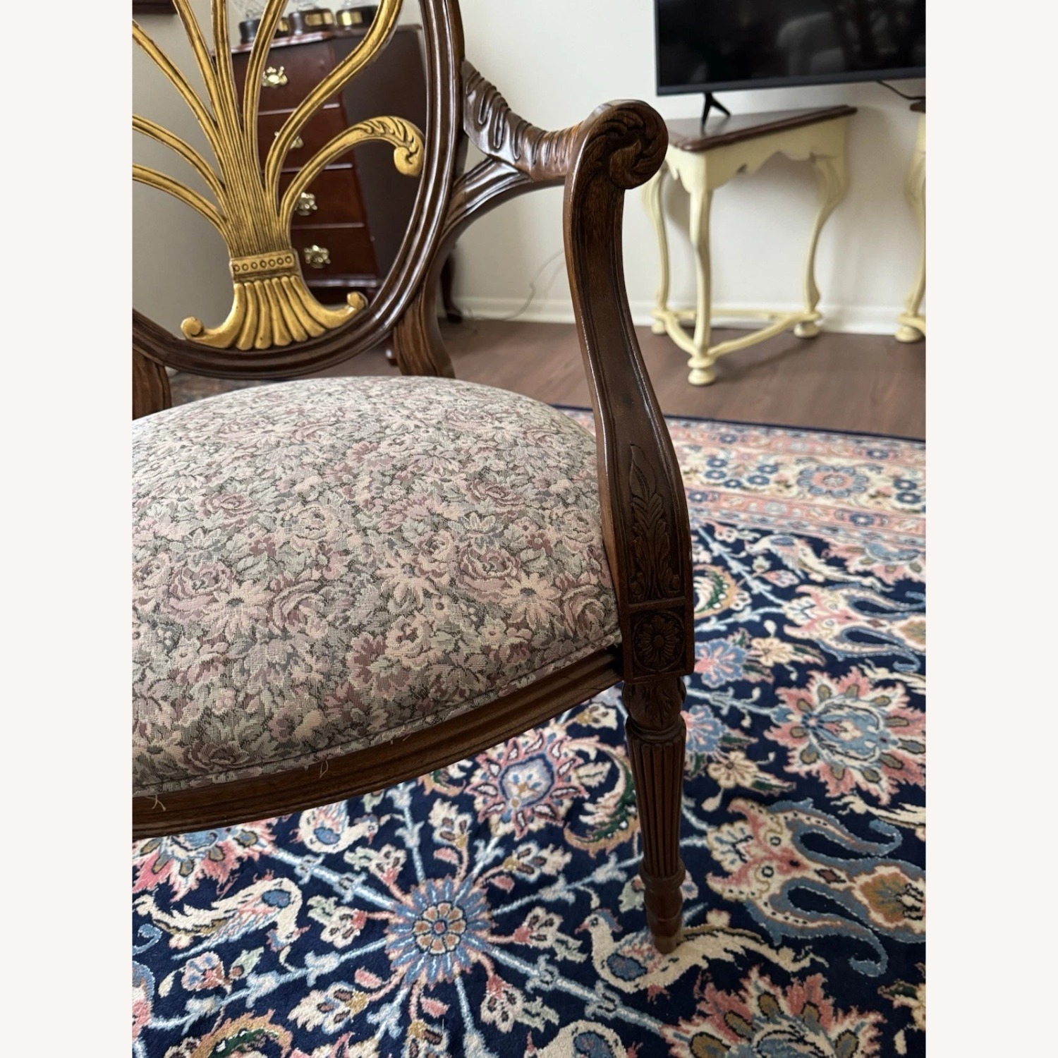 Hickory Chair Company Dark Brown Wood Armchair - image-15