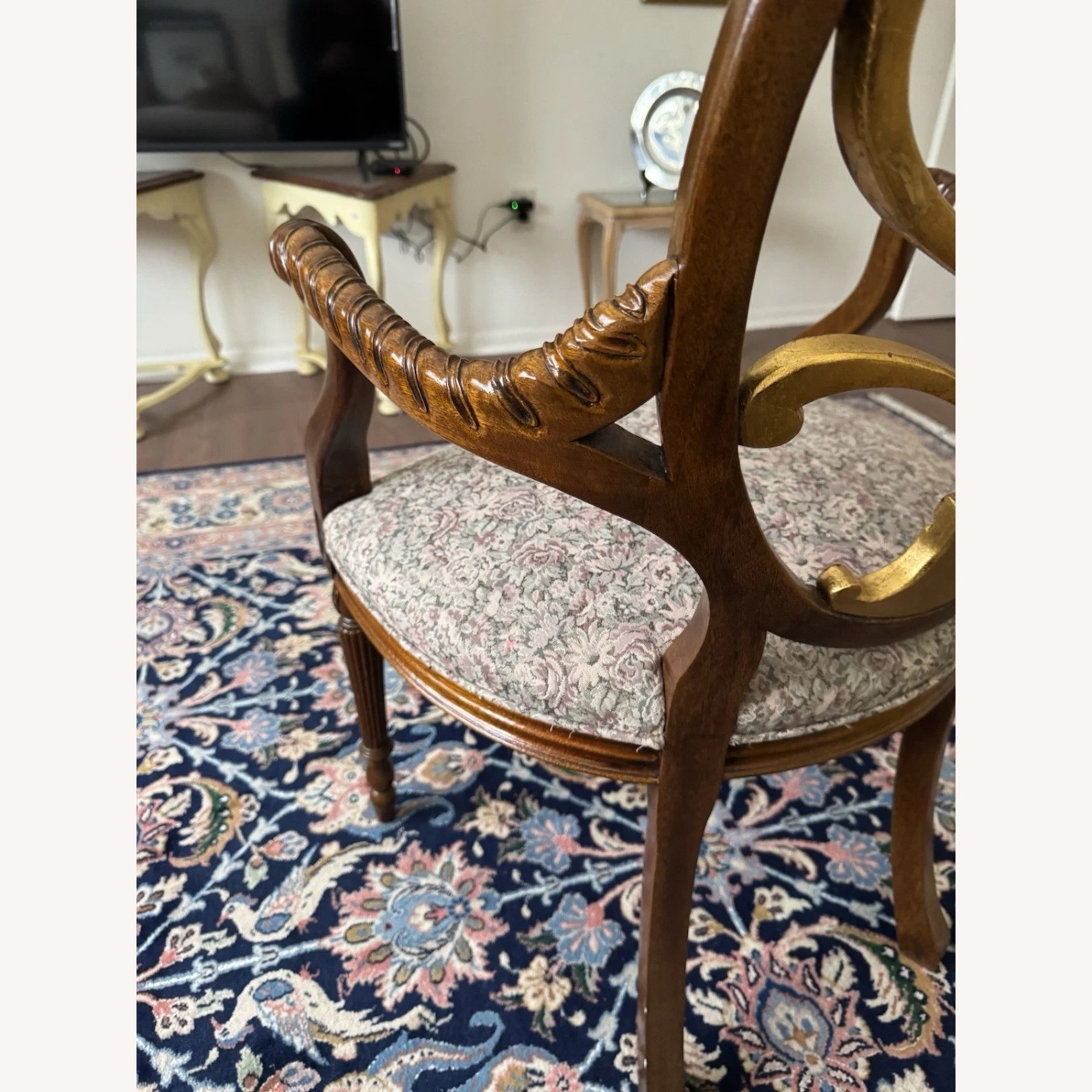 Hickory Chair Company Dark Brown Wood Armchair - image-10