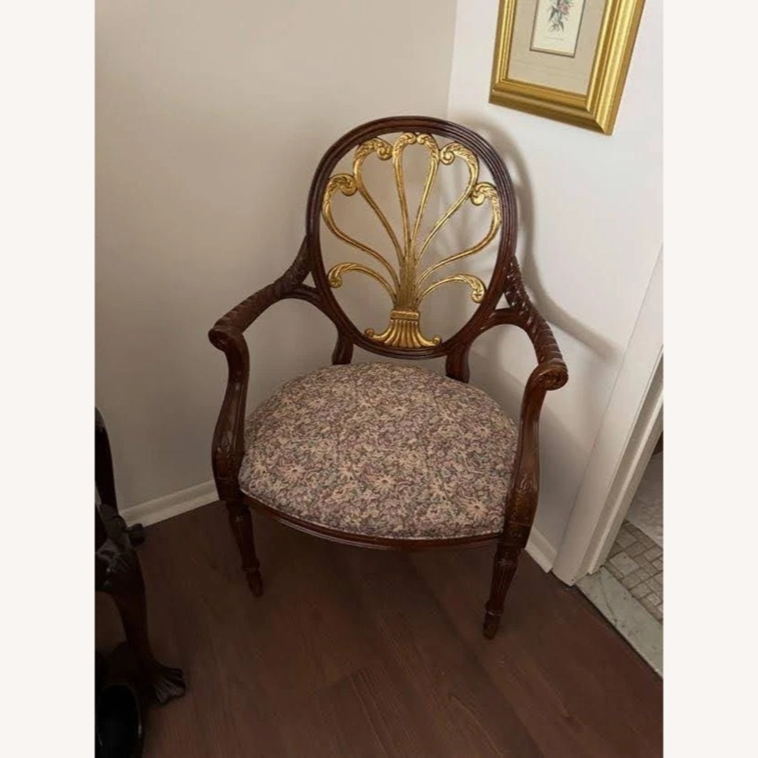 Hickory Chair Company Dark Brown Wood Armchair - image-4