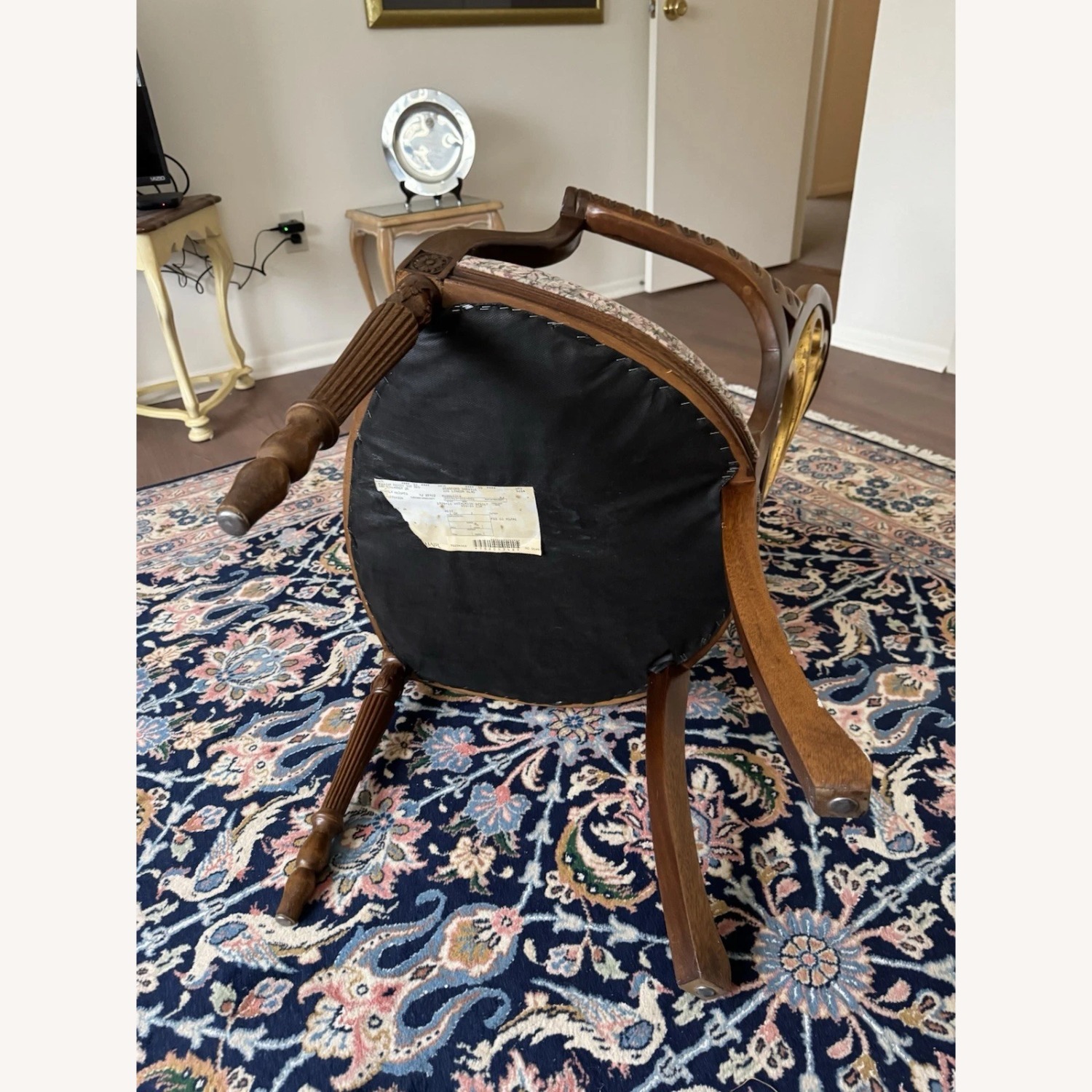 Hickory Chair Company Dark Brown Wood Armchair - image-11