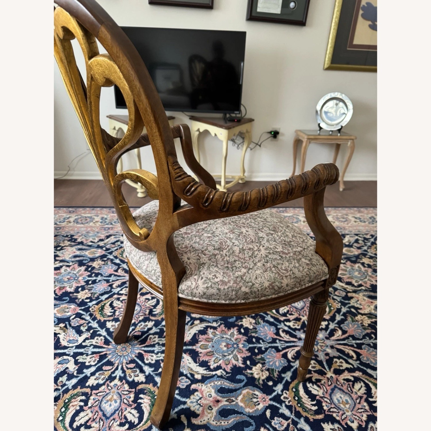 Hickory Chair Company Dark Brown Wood Armchair - image-14