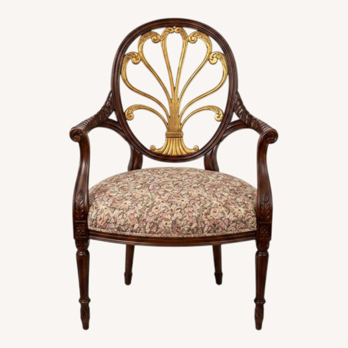 Used Hickory Chair Company Dark Brown Wood Armchair for sale on AptDeco