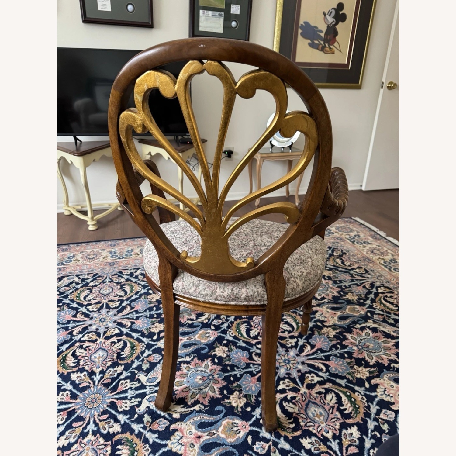 Hickory Chair Company Dark Brown Wood Armchair - image-13