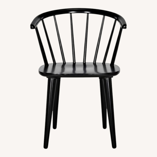 Used Room & Board Soren Black Wood Dining Chairs for sale on AptDeco