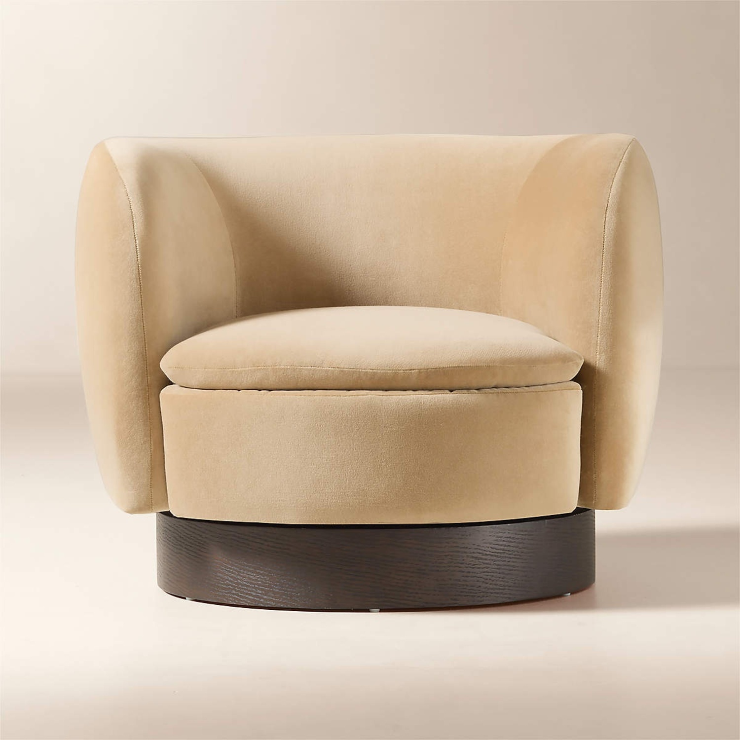 CB2 Muir Light Brown Velvet Armchair - image-5