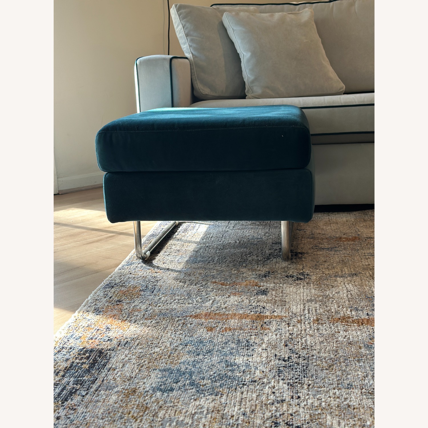 Interior Define James Light Gray Velvet 2 Seater Sofa  - image-5