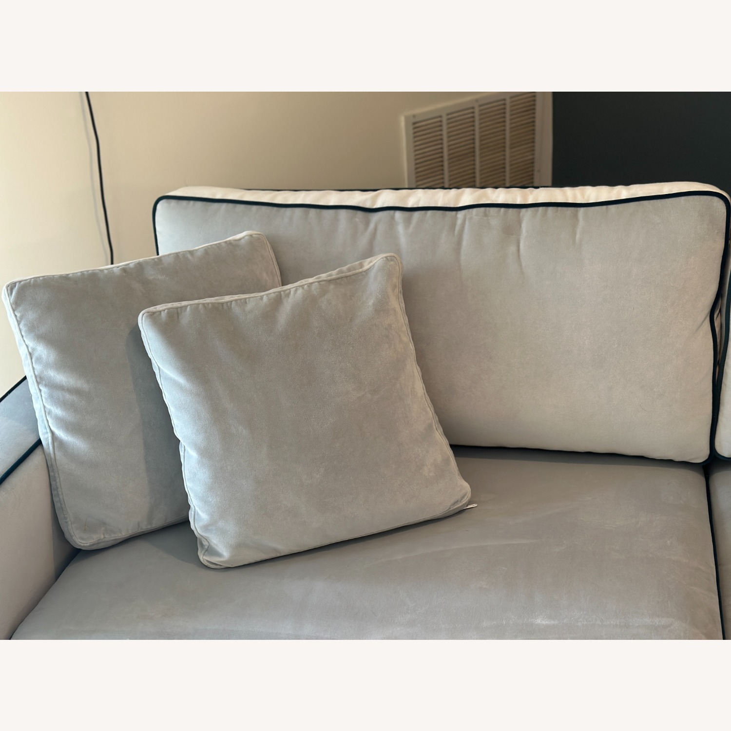 Interior Define James Light Gray Velvet 2 Seater Sofa  - image-3