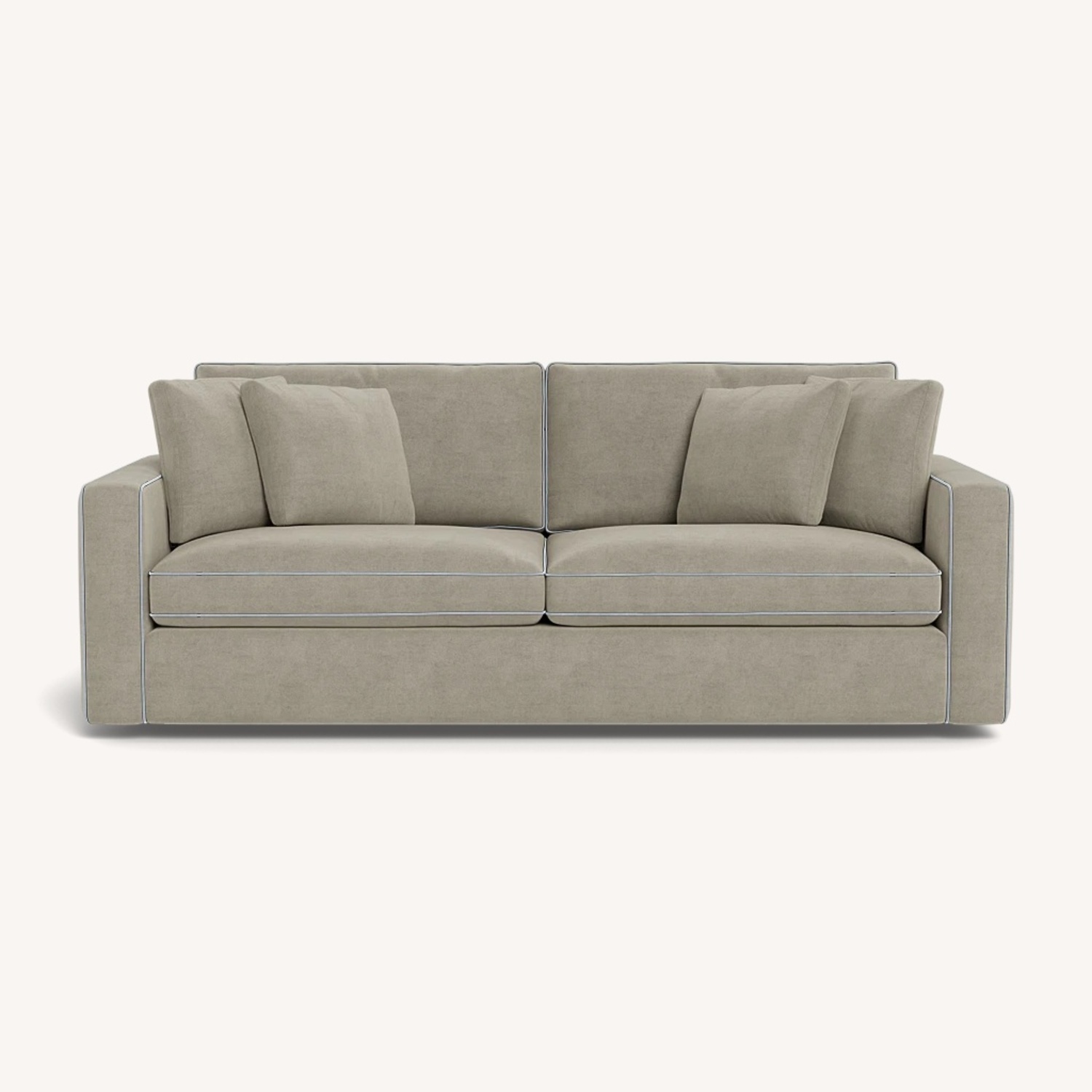 Interior Define James Light Gray Velvet 2 Seater Sofa  - image-6