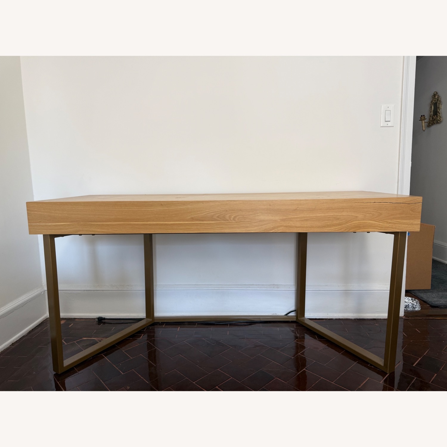 Transformer Table - Table to Desk (Oak and Metal) - image-2