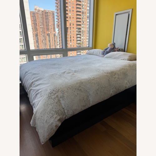 Used BoConcept Lugano Dark Brown Wood Queen Storage Bed for sale on AptDeco