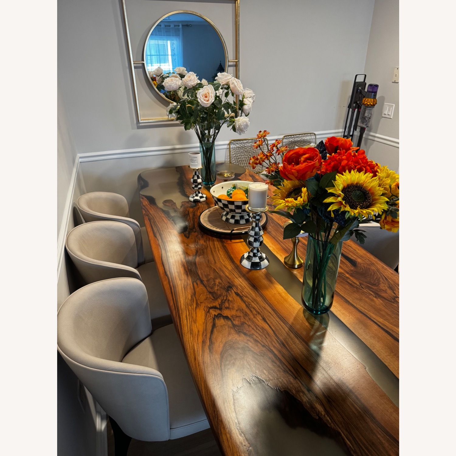 Dark Brown Wood Dining Sets - image-12