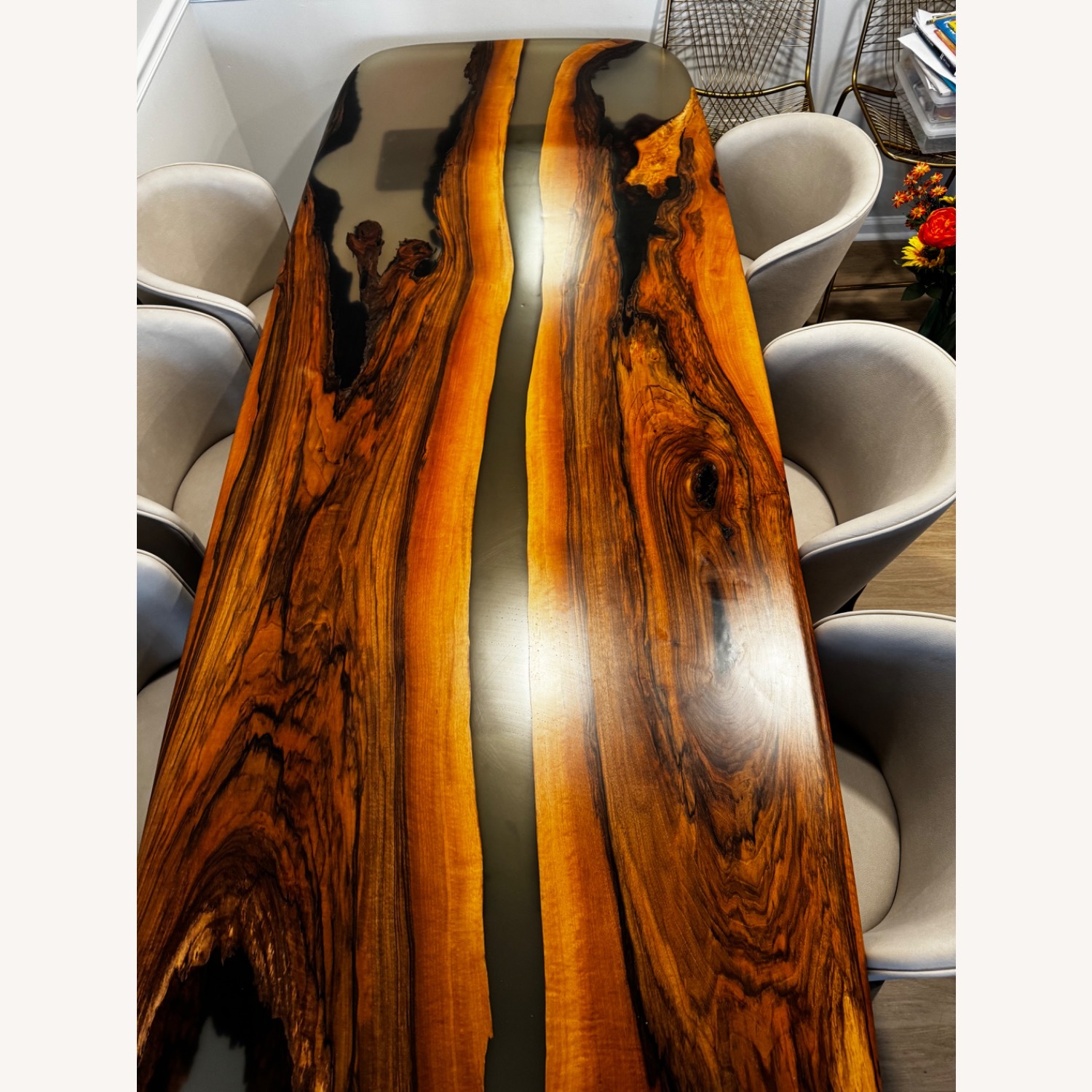 Dark Brown Wood Dining Sets - image-5