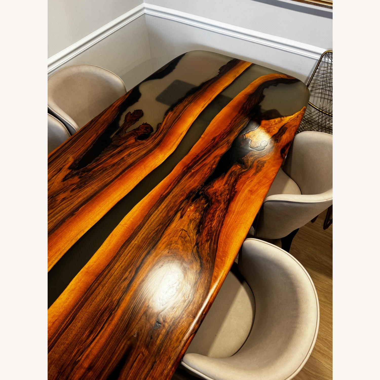 Dark Brown Wood Dining Sets - image-4