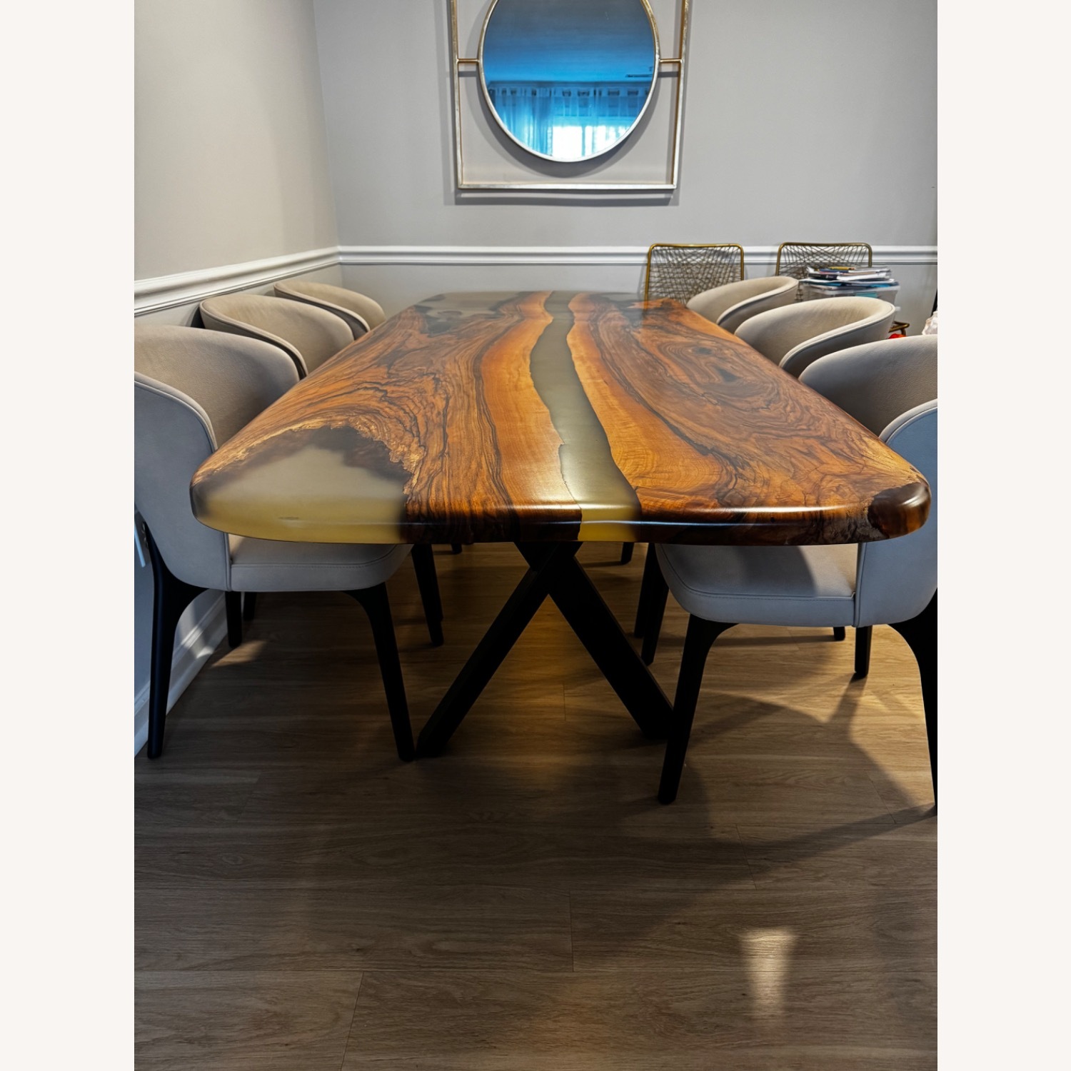 Dark Brown Wood Dining Sets - image-3