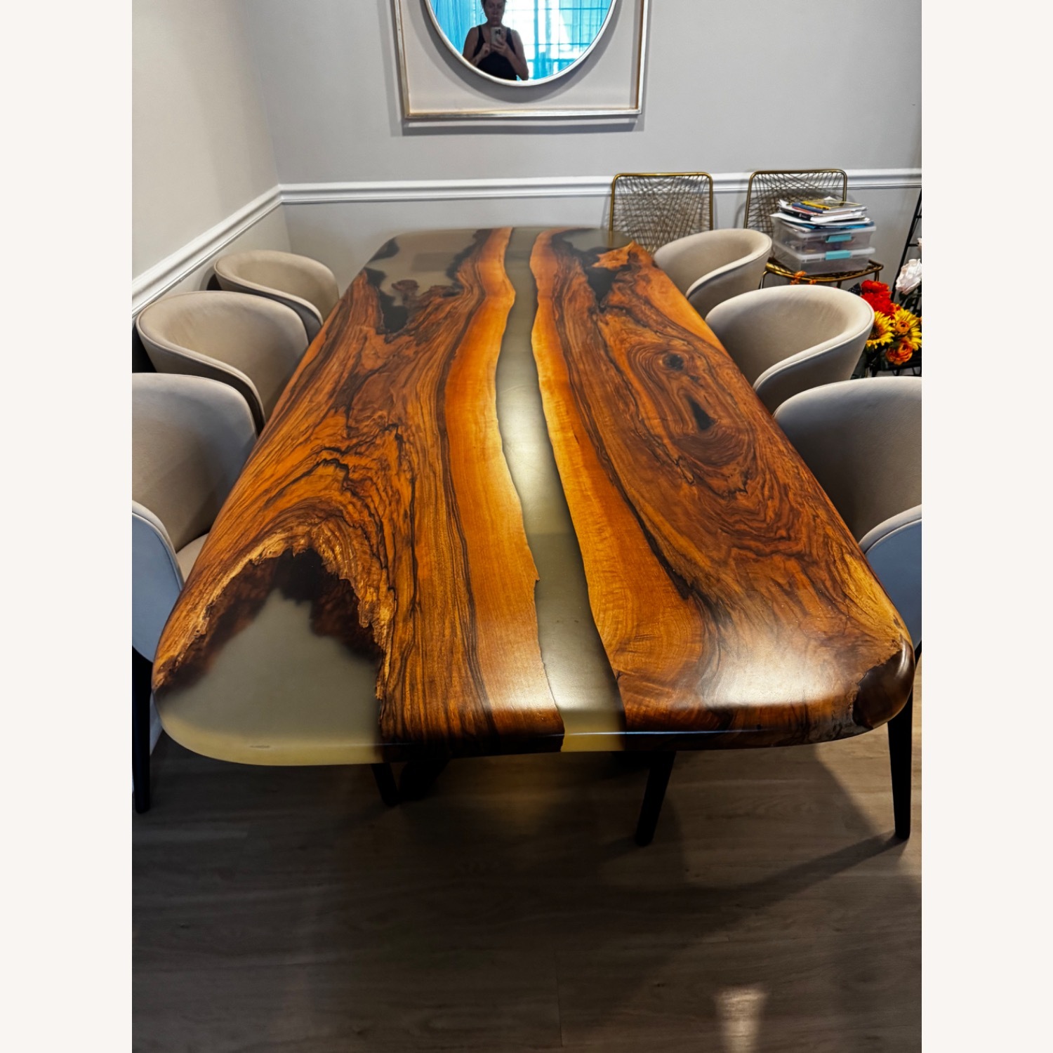 Dark Brown Wood Dining Sets - image-6