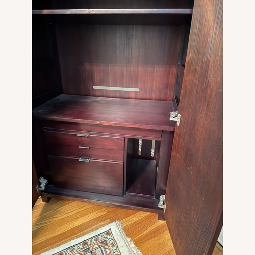 Used Crate & Barrel Textured Wood Nile Home Office  for sale on AptDeco