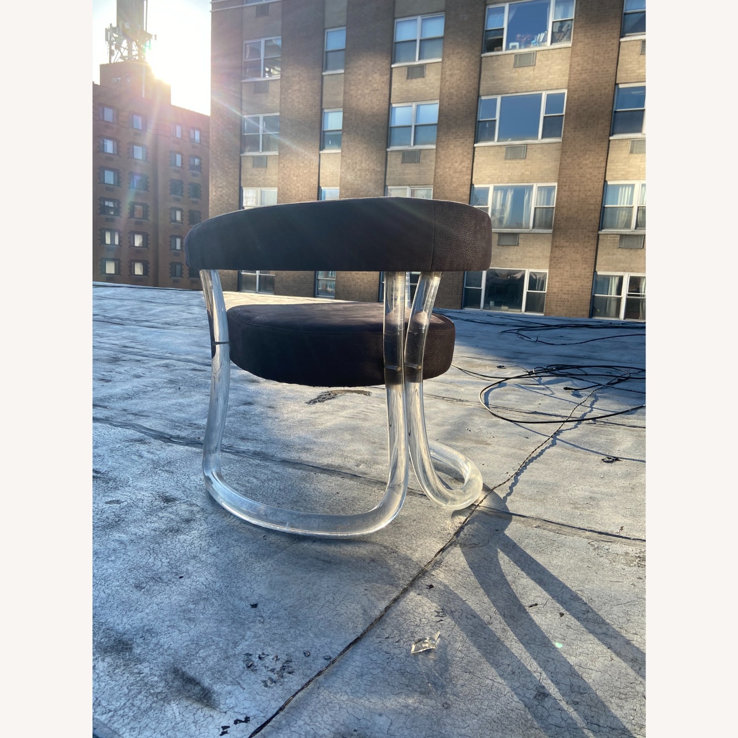 1960"s Vintage Transparent Fabric Accent Chairs - image-5