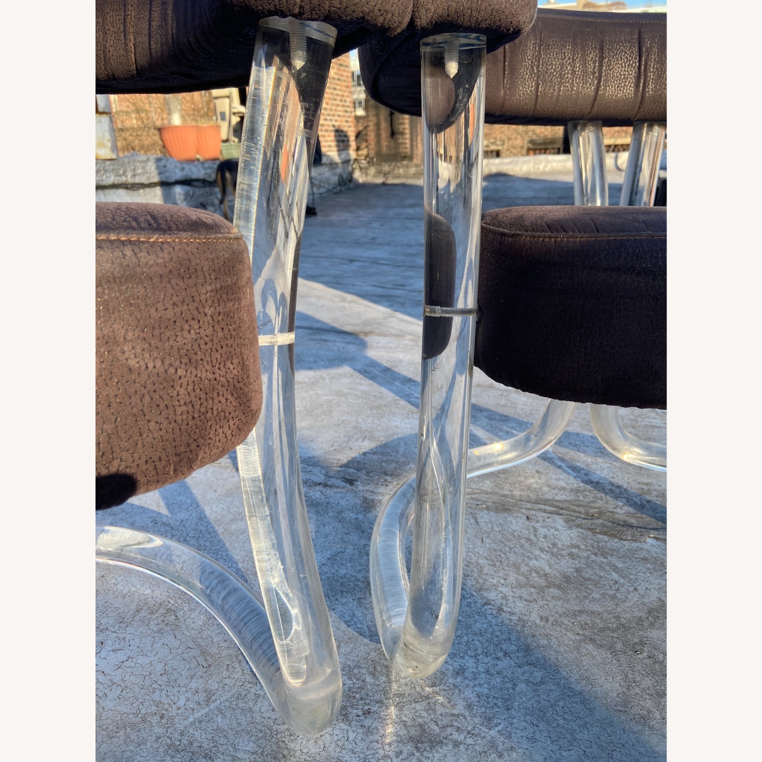 1960"s Vintage Transparent Fabric Accent Chairs - image-7