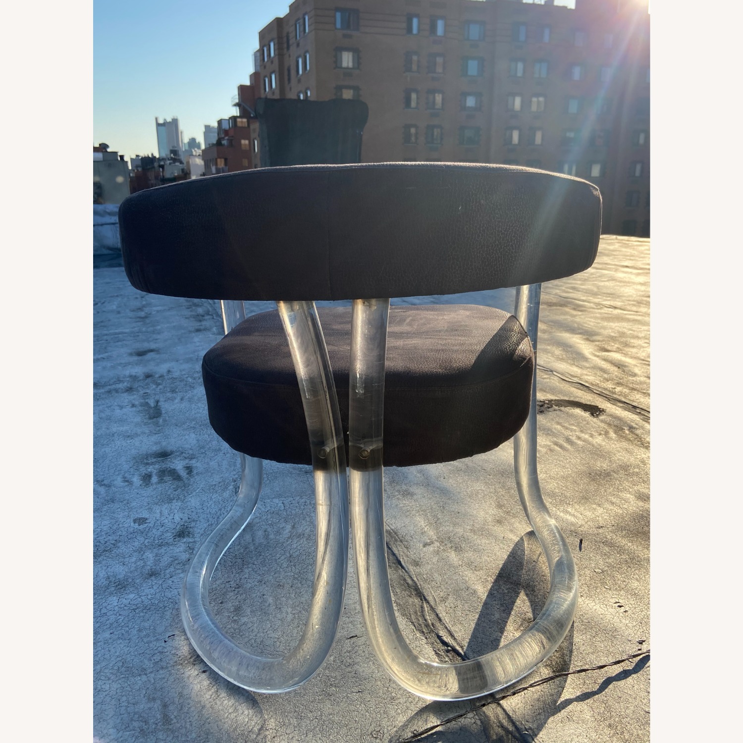 1960"s Vintage Transparent Fabric Accent Chairs - image-2