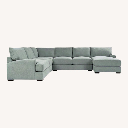 Used Macy's Rhyder Light Gray Fabric 3+ Piece Sectional for sale on AptDeco