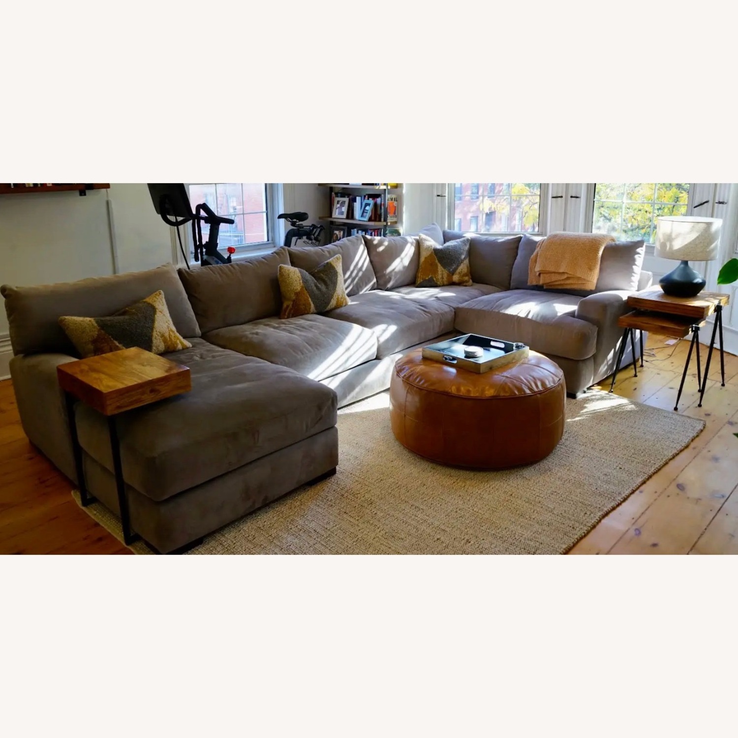 Macy's Rhyder Light Gray Fabric 3+ Piece Sectional - image-1