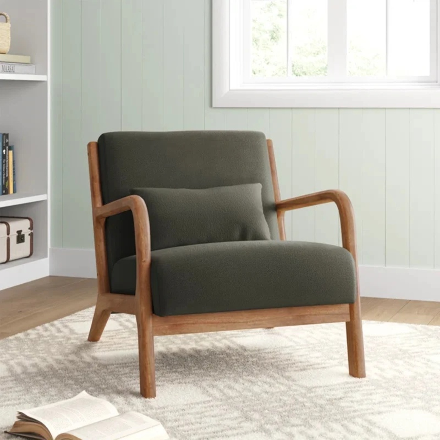 Wayfair Hertford 26" Mid Century Upholstered Accent Chair  - image-4