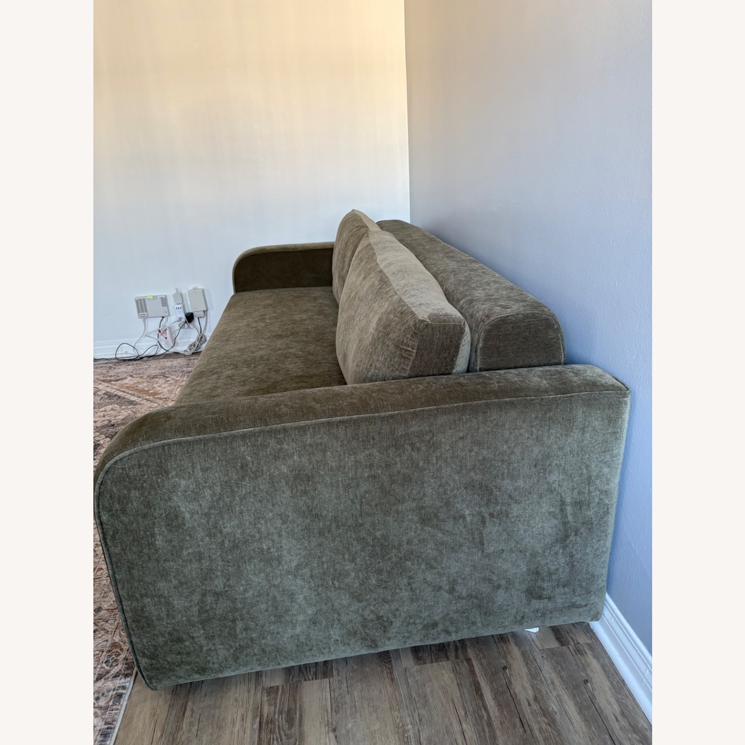West Elm Booker Green Velvet Sleeper Sofa - image-3