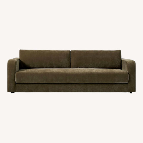 Used West Elm Booker Green Velvet Sleeper Sofa for sale on AptDeco