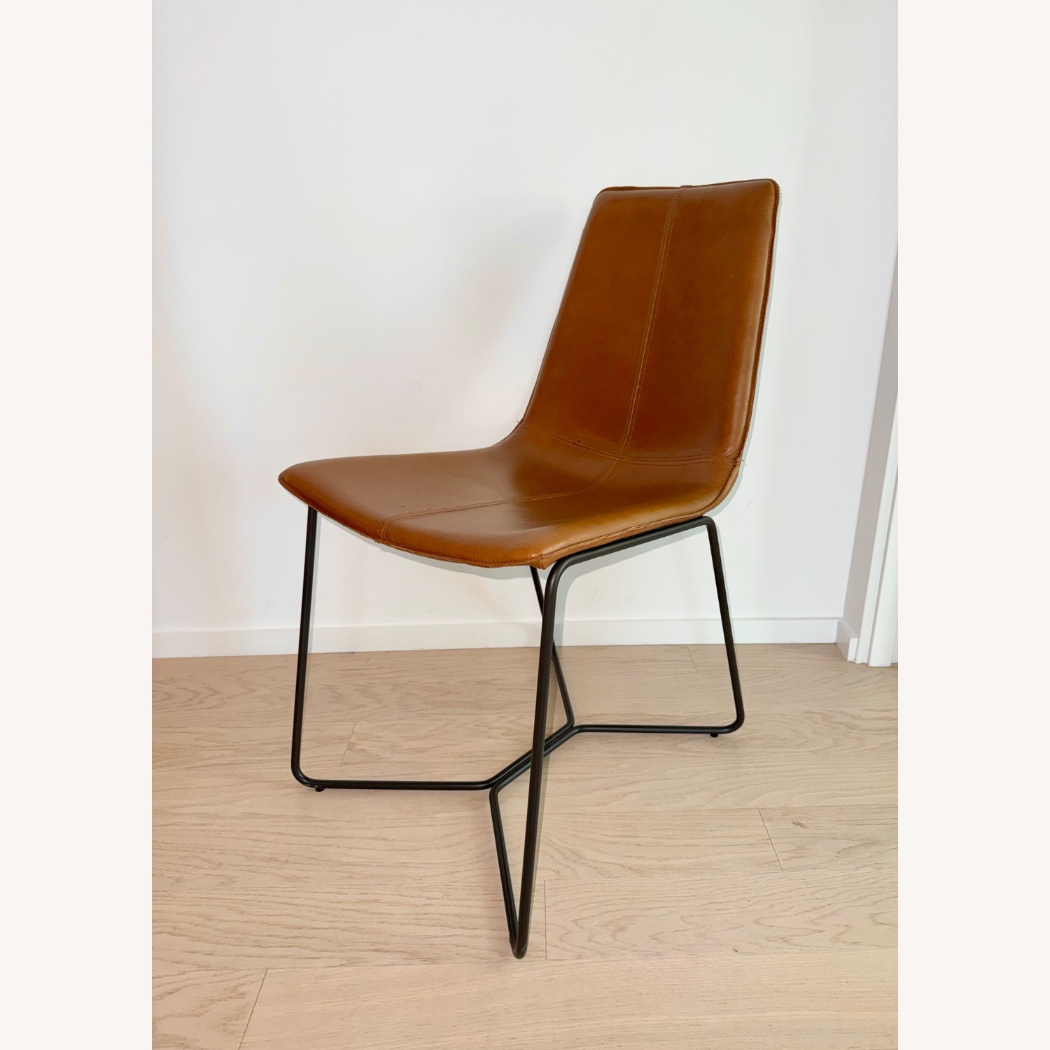 West Elm Slope Leather Dining Chair - image-6