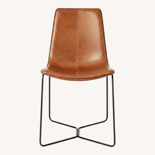 Used West Elm Slope Leather Dining Chair for sale on AptDeco