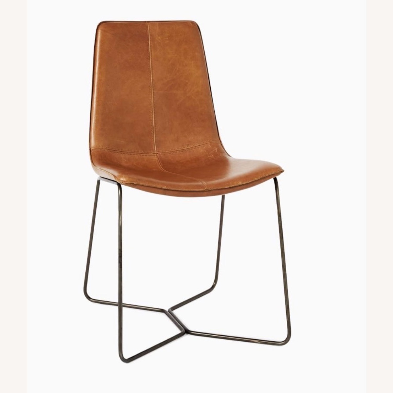 West Elm Slope Leather Dining Chair - image-4