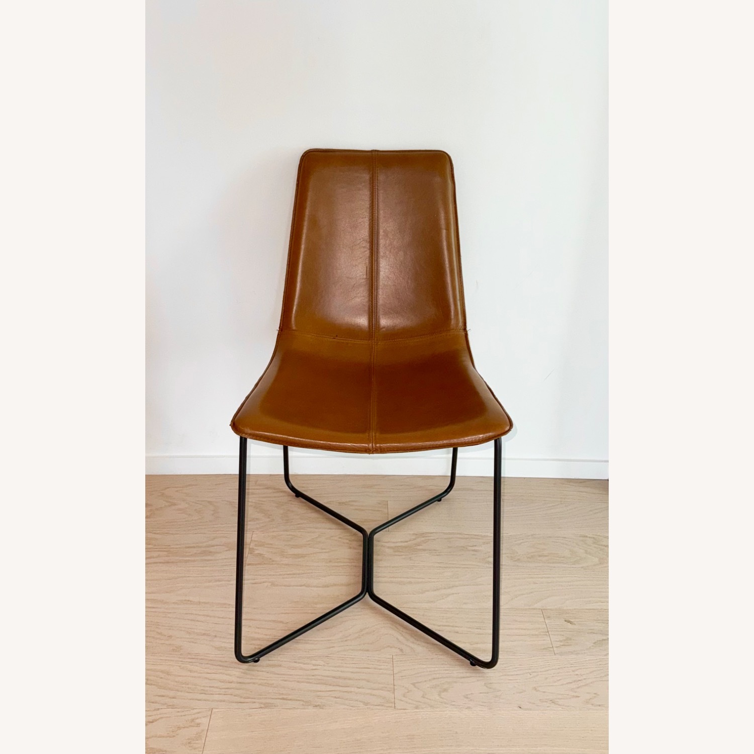 West Elm Slope Leather Dining Chair - image-9