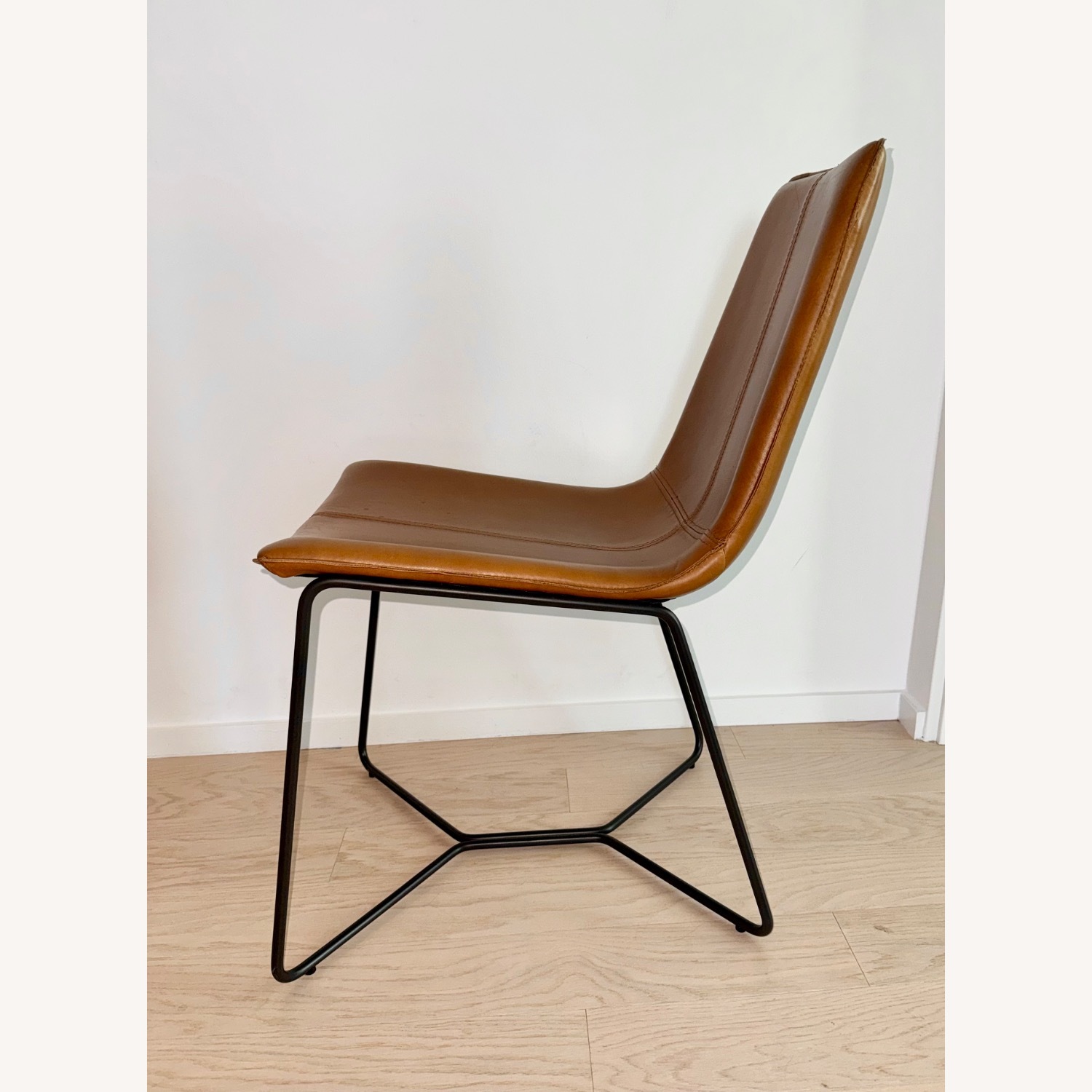 West Elm Slope Leather Dining Chair - image-7