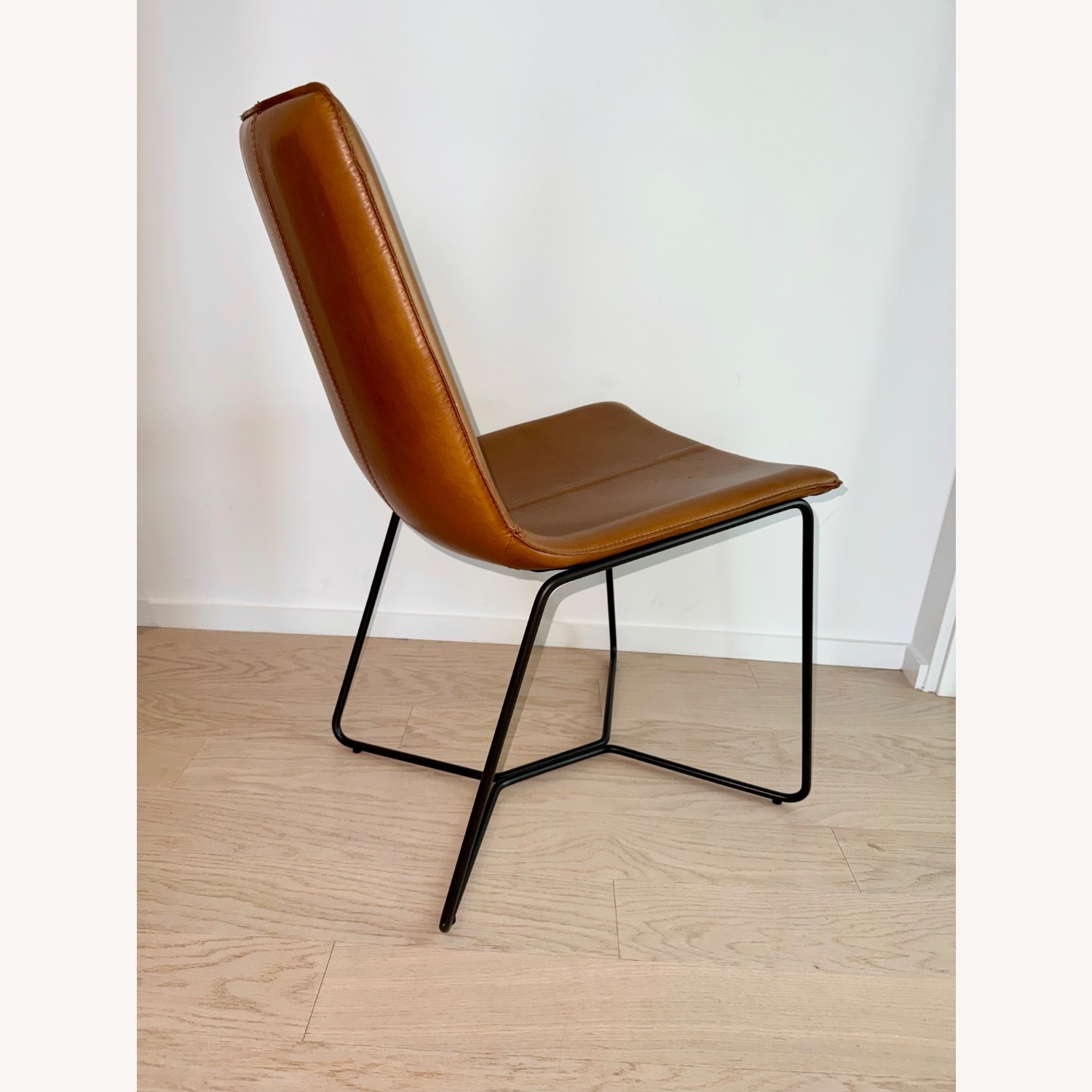 West Elm Slope Leather Dining Chair - image-5