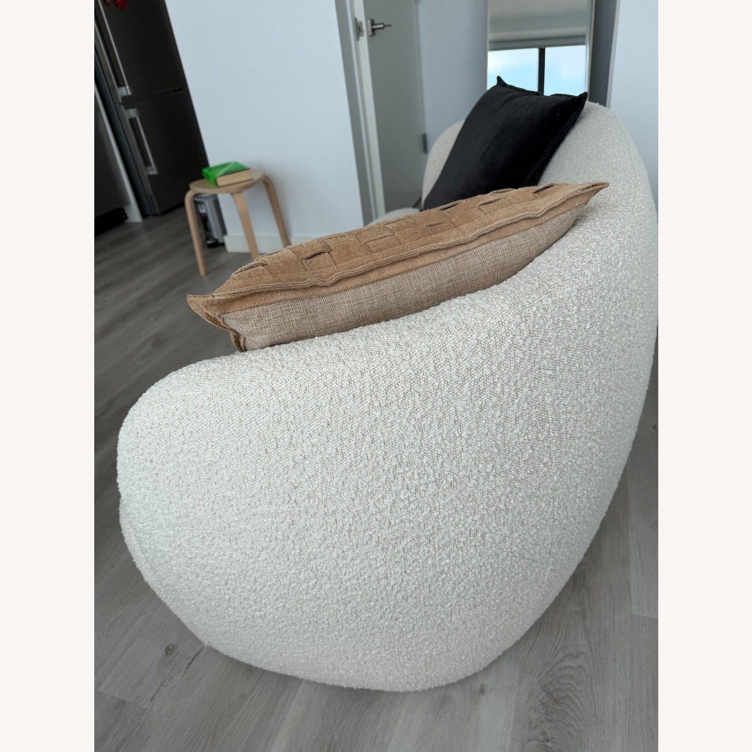 CB2 Gwyneth White Boucle Loveseat - image-4