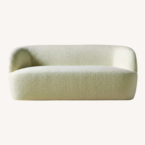 Used CB2 Gwyneth White Boucle Loveseat for sale on AptDeco