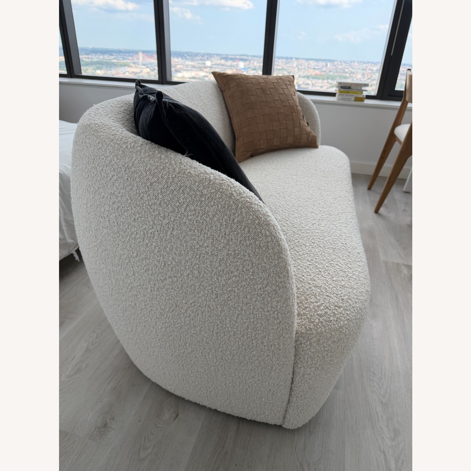 CB2 Gwyneth White Boucle Loveseat - image-3