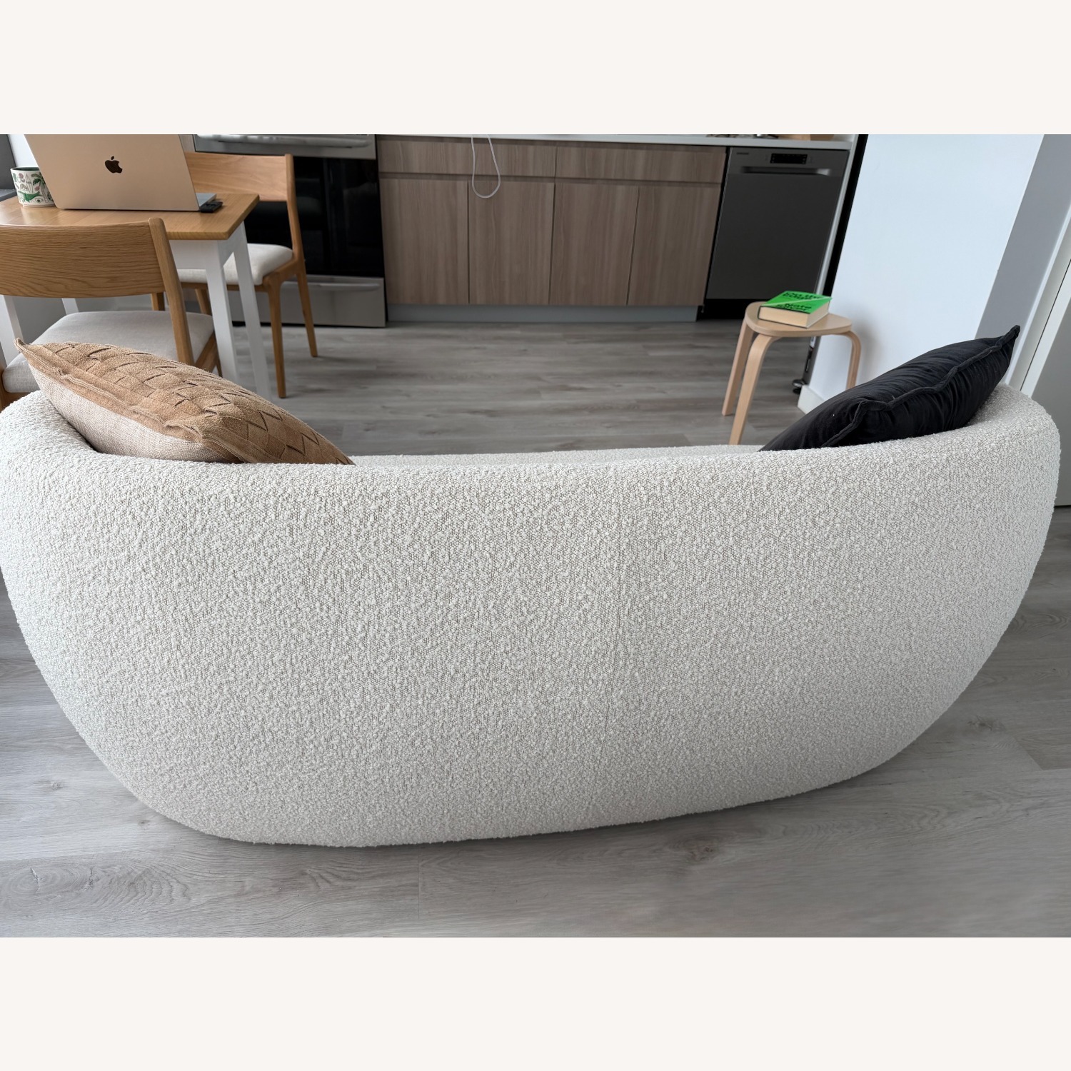 CB2 Gwyneth White Boucle Loveseat - image-2