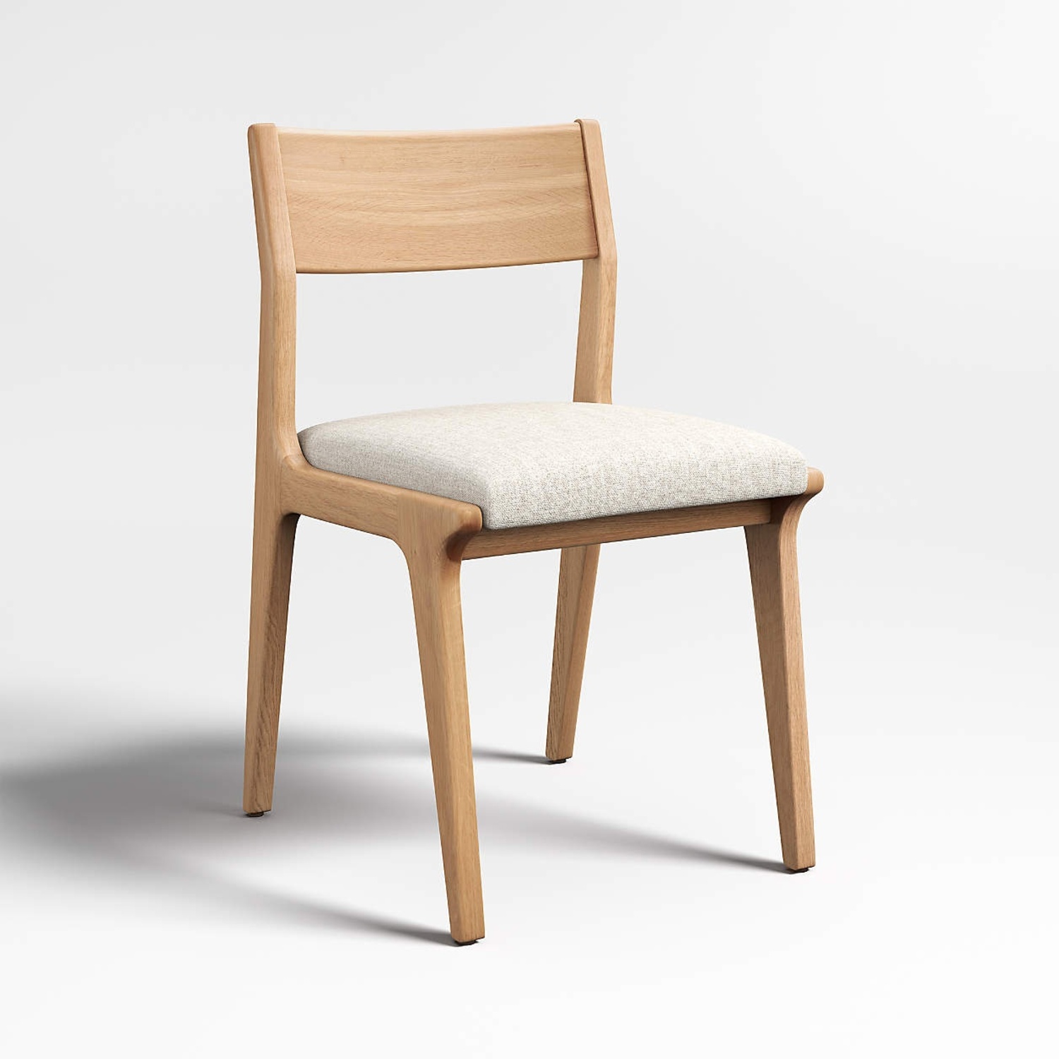 Crate & Barrel Lakin White Wood Dining Chairs - image-4