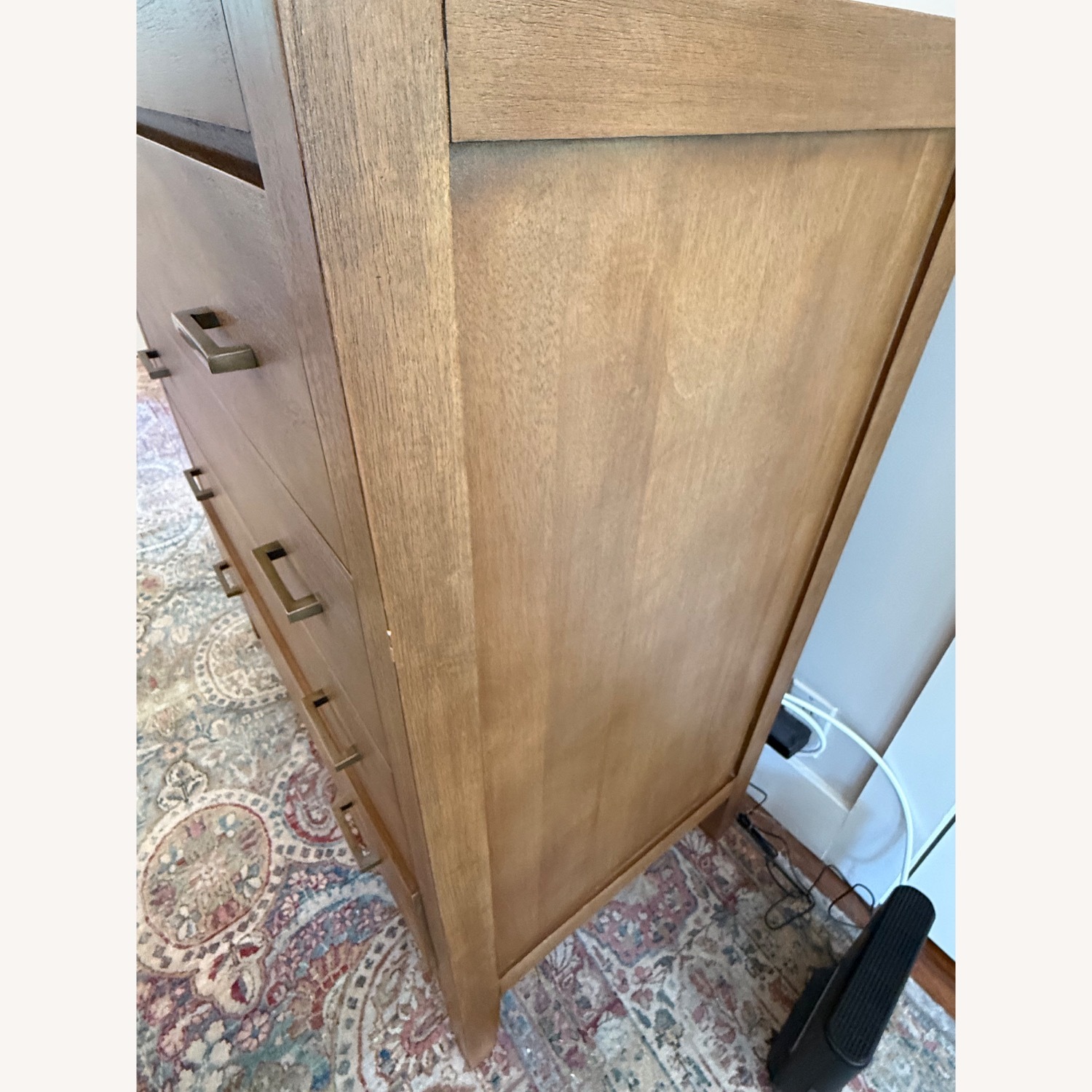 Crate & Barrel Dawson Light Brown Wood 4-Drawer Chest - image-4